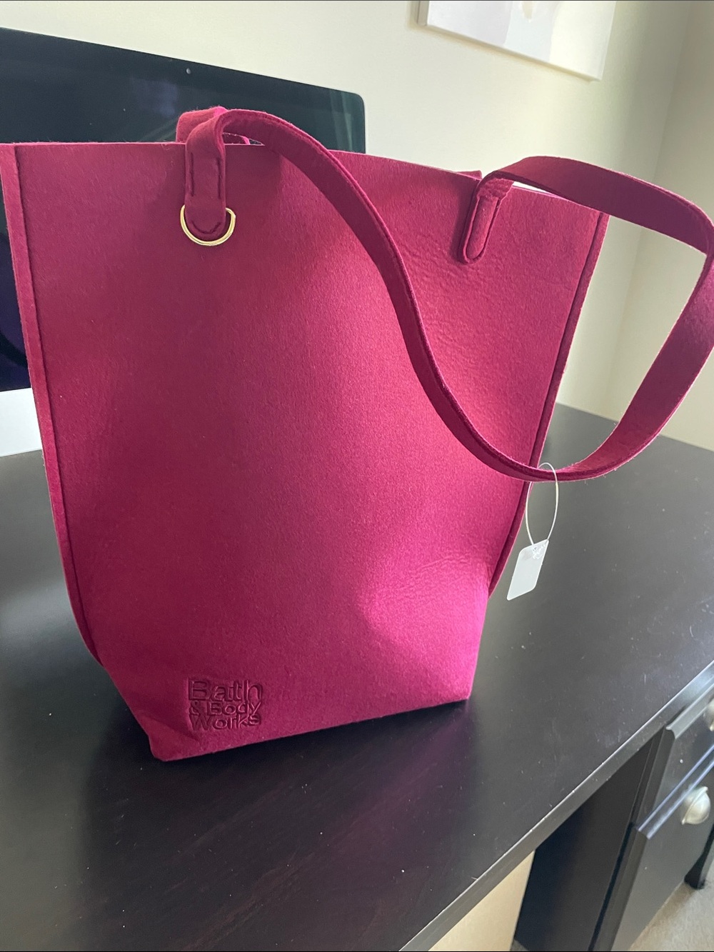 [Bath & Body Works] Magenta Felt Tote Bag